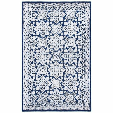 SAFAVIEH Aspen Runner Area RugNavy & Ivory 2 ft.- 3 in. x 7 ft. APN296N-27